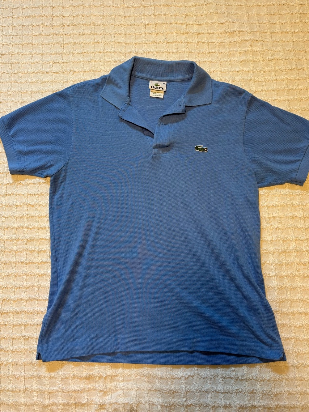 Lacoste Light Blue Piqué Polo with Crocodile Emblem